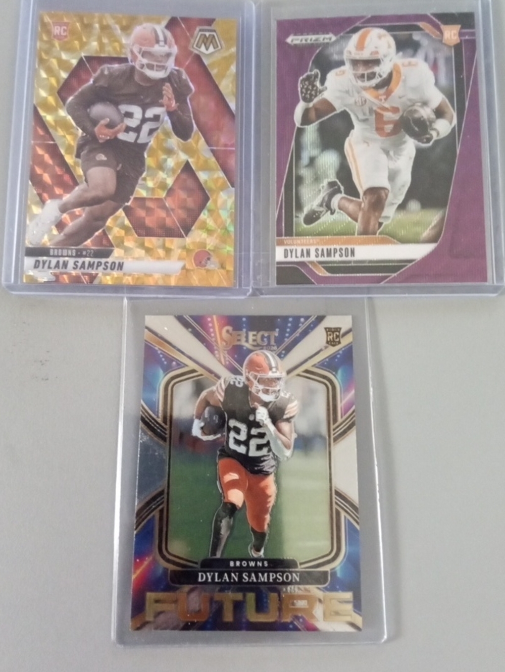 Dylan Sampson Rc Lot Cleveland Browns Football Trading Cards.